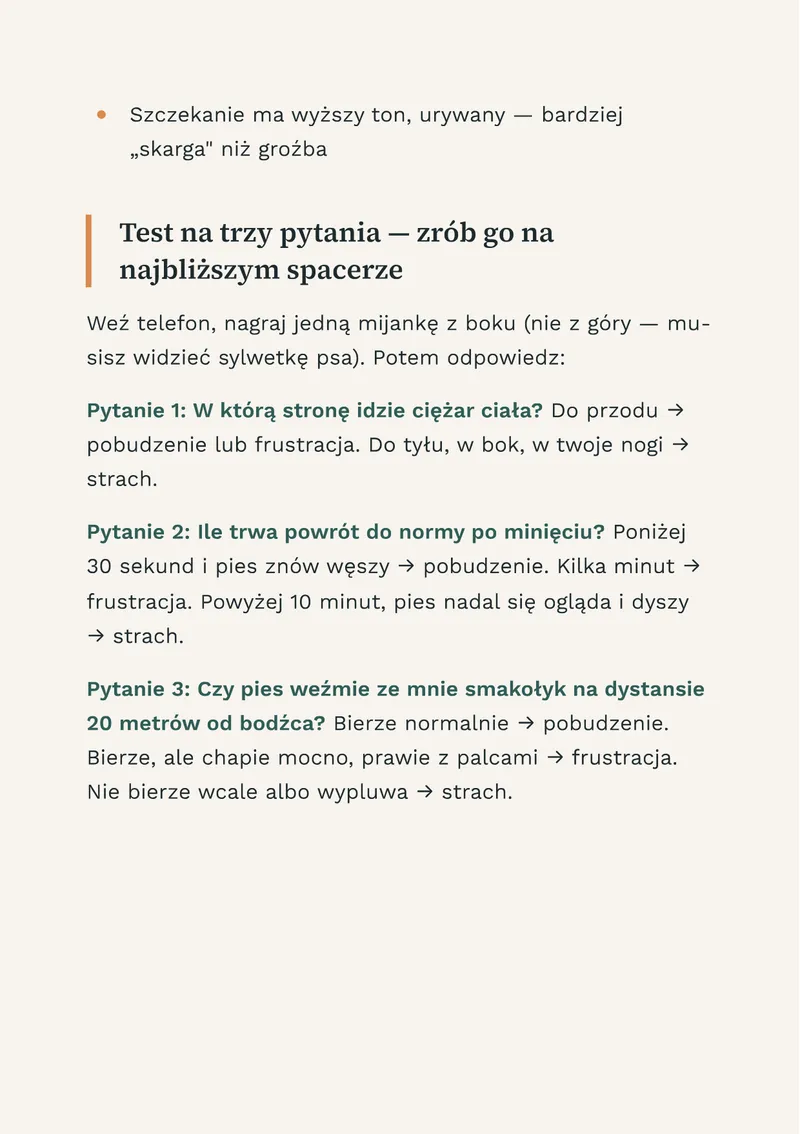 Test trzech pytań